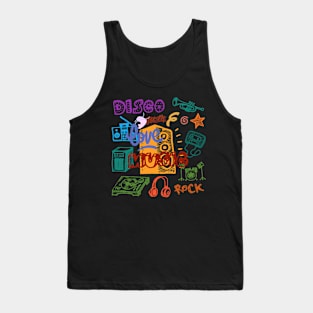 LOVE MUSIC, DISCO Tank Top